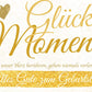 Goldkarte Geburtstag "Moments of happiness" - (1g - 5g)